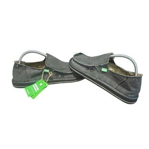 NEW Sanuk Mens Vagabond Tripper Mesh Surfers Slip On Shoes Dark Gray Size 9 NWT